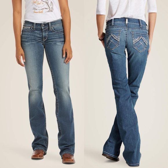 Ariat Jeans Ariat Real Mid Rise Whipstitch Bootcut 26 Short